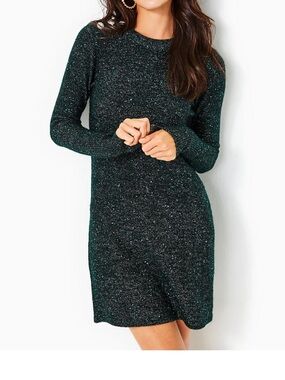 Lilly Pulitzer Morgen Sequin Sweater Dress,Size Small